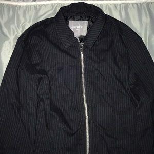 collared zip up coat